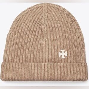 NWT Tory Burch Ribbed Cashmere Beanie